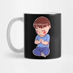 Little Boy Praying ~ Meditating Mug